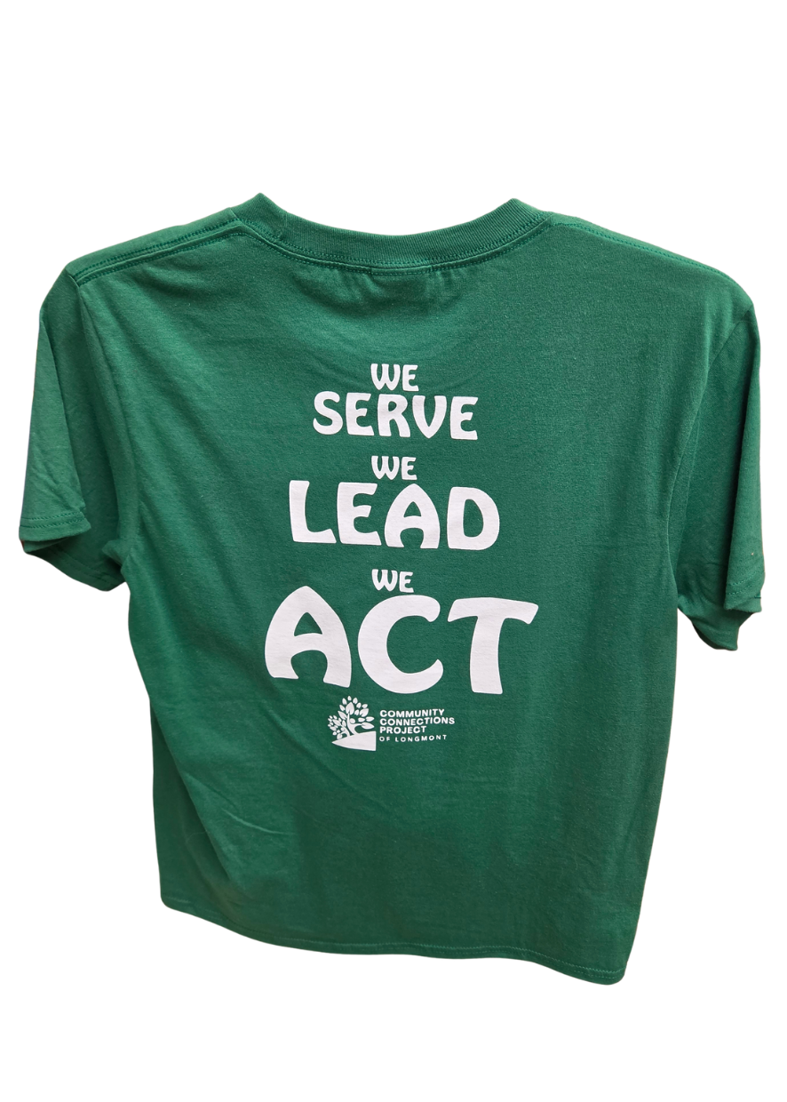Mission Values T-Shirt – We Lead, We Serve, We Act